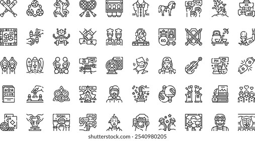 Social club icons High-Quality Vector Icons Collection with Editable Stroke. Ideal for Professional and Creative Projects.