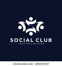 Social Club Logo Design Vector