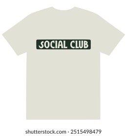 clube social t shirt moda adesivo vetor ilustração modelo design