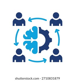 Social Cognition Icon Mixed Vector Illustration