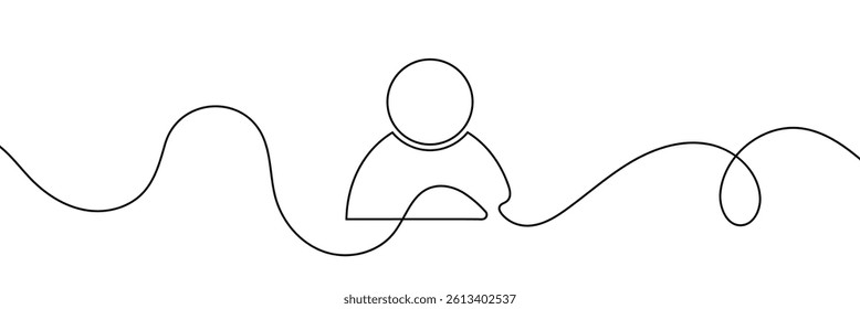 social collaboration continuous line editable stroke line, continuous one line drawing teamwork icons concept. single line vector illustration, civil society.