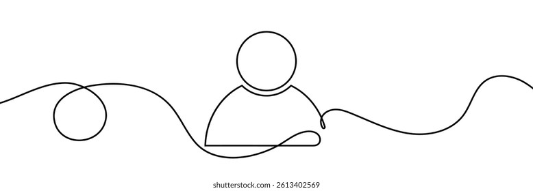social collaboration continuous line editable stroke line, continuous one line drawing teamwork icons concept. single line vector illustration, civil society.