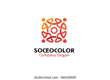 Social Color Design Illustration 