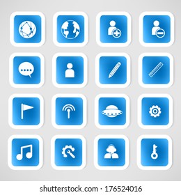 Social color Media Circles Icon, Network Vector
