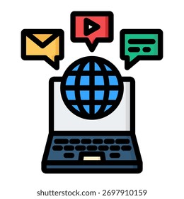 Social Commerce Icon Element For Design