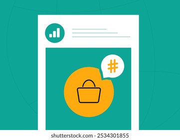 Social Commerce Trends for 2026. Explore emerging social commerce trends where users shop directly on social media platforms. Vector illustration with shopping carts, social media icons