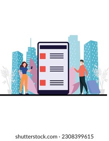 Social communication concept art vector illustration 
