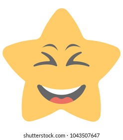 
A social communication platforms’ emoji laughing expression
