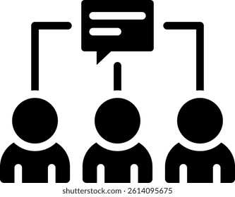 Social Communication Icon Glyph Vector Illustration