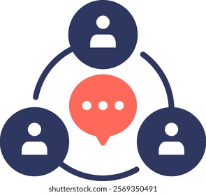 Social Communication Icon Mixed Vector Illustration