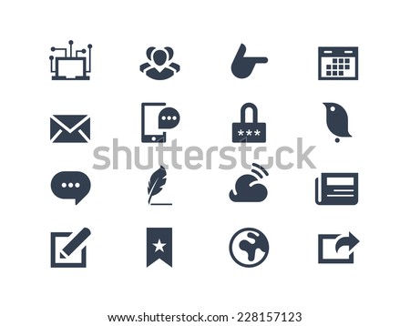 Social and communication icons
