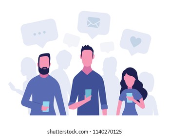 Social communication modern society vector