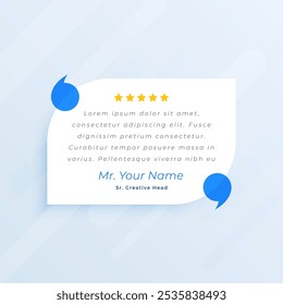social communication quote testimony background design vector