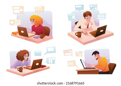 Social communication via the Internet by smartphone, social networking, chat, video, news, messages, web site, search friends, mobile web graphics vector 