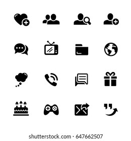 Social Communications Icons // Black Series - Vector icons for your digital or print projects.
