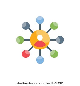 Icono plano de la comunidad social.ilustración vectorial. EPS 10