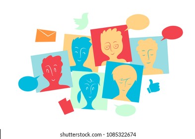 social community interact and share contents, messages and informations