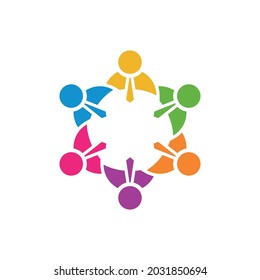 icono de vector de plantilla de logotipo de comunidad social