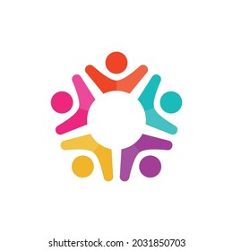 social community logo template vector icon