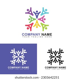 Social community logo vector design template.