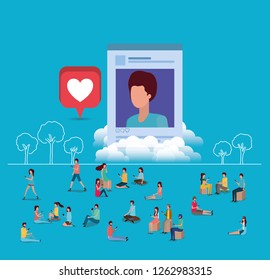 social community with man profile picture
