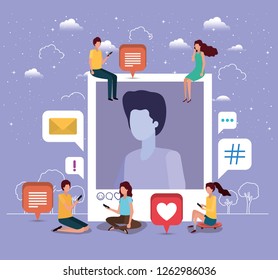 social community with man profile picture