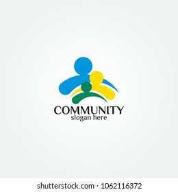 Social Community Network Icon Logo Template Design