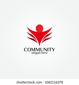 Social Community Network Icon Logo Template Design