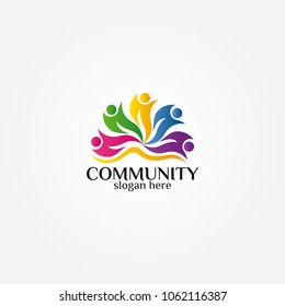 People Connectvector Logo Socialpeople Care Logohuman Stock Vector ...