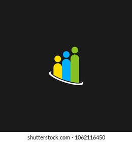 Social Community Network Icon Logo Template Design