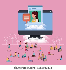 social community using smartphones with computer