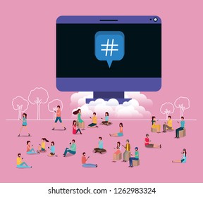 social community using smartphones with computer