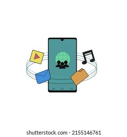 social community vector or icon