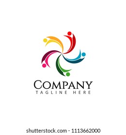 Social Company Logo Vector Template Design Illustration