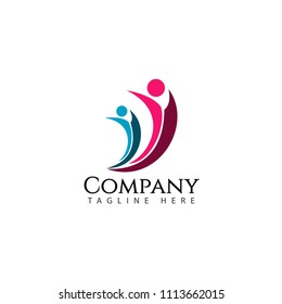 Social Company Logo Vector Template Design Illustration
