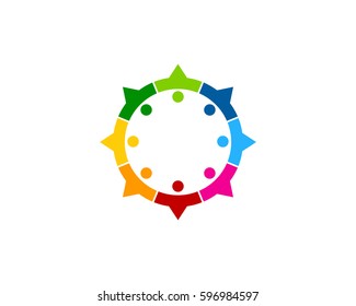 Social Compass Logo Design Element