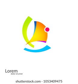 Social concept vector logo design template. Science technology abstract icon - vector logo. Teamwork symbol. Social Network. Community icon.