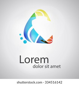 Social concept vector logo design template. Science technology abstract icon - vector logo. Teamwork symbol. Social Network. Community icon.