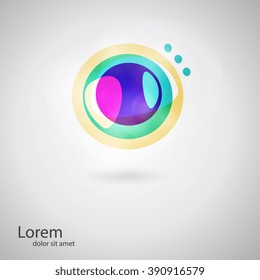 Social concept vector logo design template. Science technology abstract icon - vector logo. Teamwork symbol. Social Network. Community icon. Eye vision vector logo design template. 