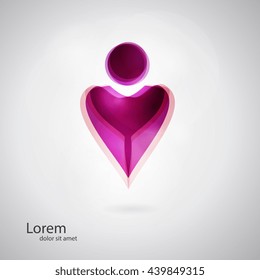 Social concept vector logo design template. Science technology abstract icon - vector logo. Teamwork symbol. Social Network. Community icon.