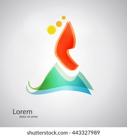 Social concept vector logo design template. Science technology abstract icon - vector logo. Teamwork symbol. Social Network. Community icon.