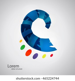 Social concept vector logo design template. Science technology abstract icon - vector logo. Teamwork symbol. Social Network. Community icon.