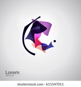 Social concept vector logo design template. Science technology abstract icon. Vector logo. 
