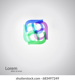 Social concept vector logo design template.Letter A logo icon design template elements. Teamwork symbol. Social Network. Community icon.
