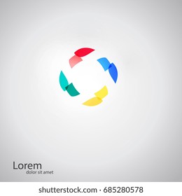 Social concept vector logo design template. Science technology abstract icon - vector logo. Teamwork symbol. Community icon.