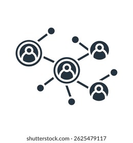social connection icons isolated on White Background. Flat style design