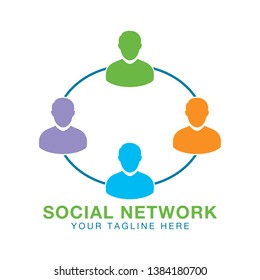 Social Connection logo. Editable vector EPS.