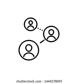 Social connection. Web design icon logo template