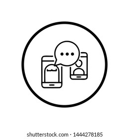 Social connection. Web design icon logo template