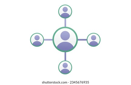 Social connections icon.on white background.Vector Design Illustration.